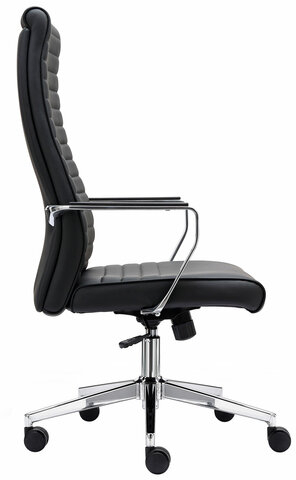 Кресло BRABIX PREMIUM Solo EX-730, алюминий, хром, экокожа, черное, 532936