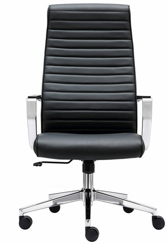 Кресло BRABIX PREMIUM Solo EX-730, алюминий, хром, экокожа, черное, 532936