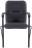 Кресло для приемных и переговорных BRABIX "Samba CF-107", черный каркас, кожзам черный, собранное, 533189