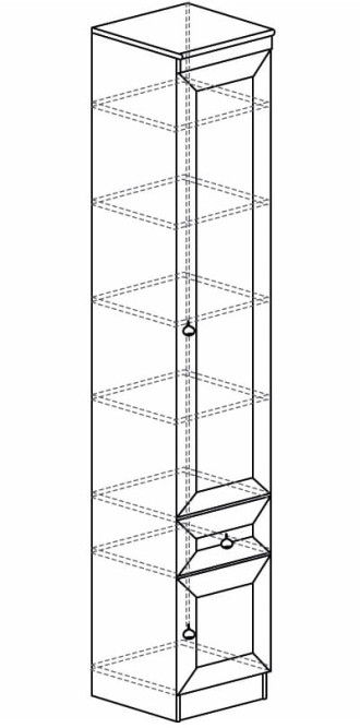 Шкаф многоцелевой 400 "Инна" 604 (денвер светлый)