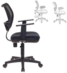 Кресло CH-797AXSN, с подлокотниками, черное, CH-797AXSN/26-2