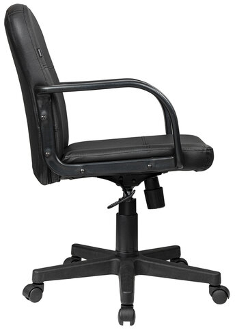 Кресло BRABIX "Top MG-333", с подлокотниками, кожзам, черное, 532553