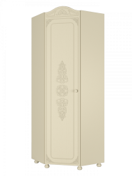 Шкаф угловой Ассоль плюс АС-521К (левый с короной) ваниль