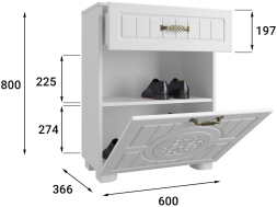 Тумба «Монблан» МБ-31К белое дерево