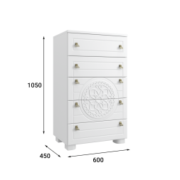 Комод «Монблан» МБ-35К белое дерево
