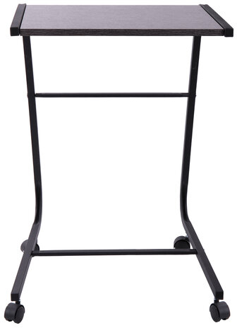 Стол BRABIX "Smart CD-012", 500х580х750 мм, ЛОФТ, на колесах, металл/ЛДСП ясень, каркас черный, 641881
