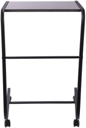 Стол BRABIX "Smart CD-012", 500х580х750 мм, ЛОФТ, на колесах, металл/ЛДСП ясень, каркас черный, 641881