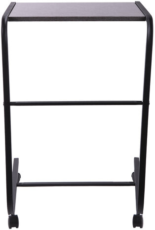 Стол BRABIX "Smart CD-012", 500х580х750 мм, ЛОФТ, на колесах, металл/ЛДСП ясень, каркас черный, 641881