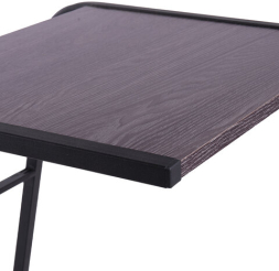 Стол BRABIX "Smart CD-012", 500х580х750 мм, ЛОФТ, на колесах, металл/ЛДСП ясень, каркас черный, 641881