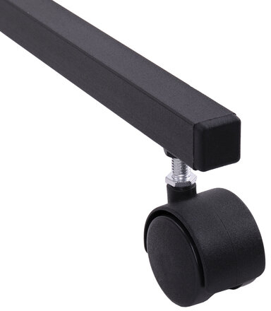 Стол BRABIX "Smart CD-012", 500х580х750 мм, ЛОФТ, на колесах, металл/ЛДСП ясень, каркас черный, 641881