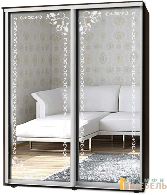 Шкаф-купе 2х дв Стандарт Пескоструй № 79+79