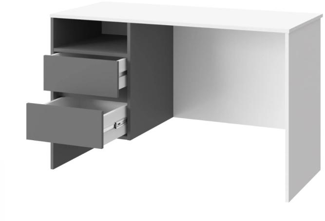 Стол Оскар ОС-24 белый структурный/графит