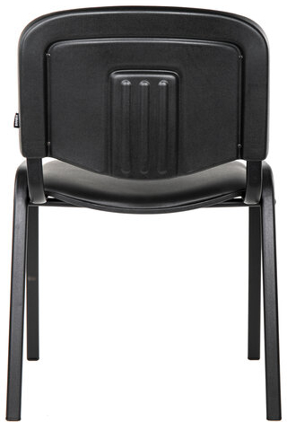 Стул для персонала и посетителей BRABIX "Iso CF-005", черный каркас, кожзам черный, 531977