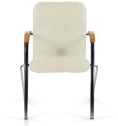 Кресло для приемных и переговорных BRABIX "Samba CF-105 BOX-2", хром, бук (D-1), бежевый, разобрано, 532762