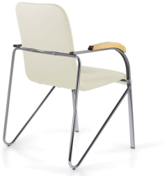 Кресло для приемных и переговорных BRABIX "Samba CF-105 BOX-2", хром, бук (D-1), бежевый, разобрано, 532762