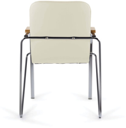 Кресло для приемных и переговорных BRABIX "Samba CF-105 BOX-2", хром, бук (D-1), бежевый, разобрано, 532762
