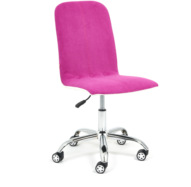 Кресло RIO флок/кож/зам , фиолетовый/белый, 138/36-01