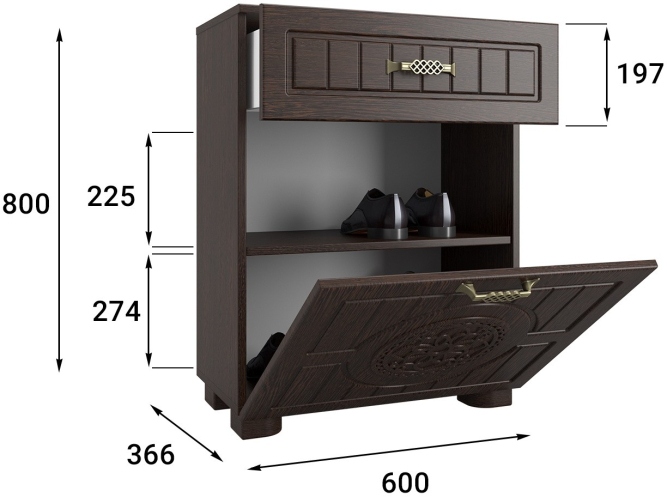Тумба «Монблан» МБ-31К венге