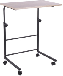 Стол BRABIX "Smart CD-013", 600х420х745-860 мм, ЛОФТ, регулируемый, колеса, металл/ЛДСП дуб, каркас черный, 641882