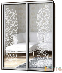 Шкаф-купе 2х дв Стандарт Пескоструй № 80+80