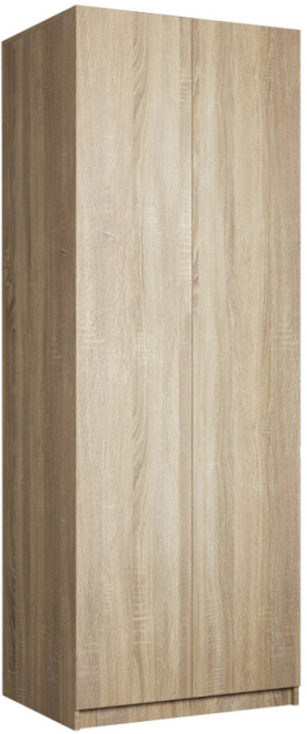 Шкаф Локер 2-х дверный (Гармошка Push to Open) Сонома