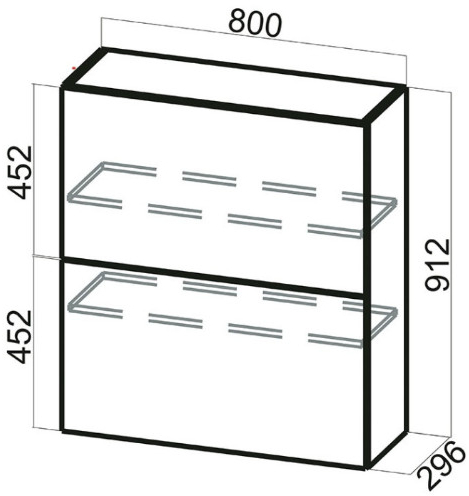 Шкаф навесной (барный) Ш800б (Aventos HF) Модерн