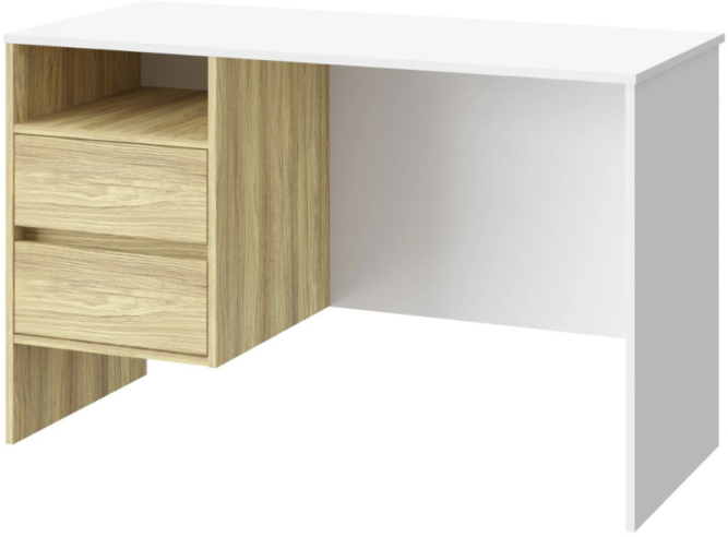 Стол Оскар ОС-24 белый структурный/блэквуд ячменный