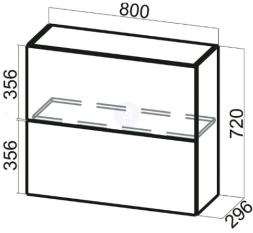Шкаф навесной (барный) Ш800б (Aventos HF) Модерн Нью