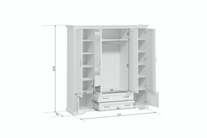 Шкаф SZF6D2S (Стилиус)