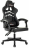 Кресло компьютерное BRABIX "Shooter GM-123", 2 подушки, экокожа, черное/белое, 533191