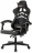 Кресло компьютерное BRABIX "Shooter GM-123", 2 подушки, экокожа, черное/белое, 533191