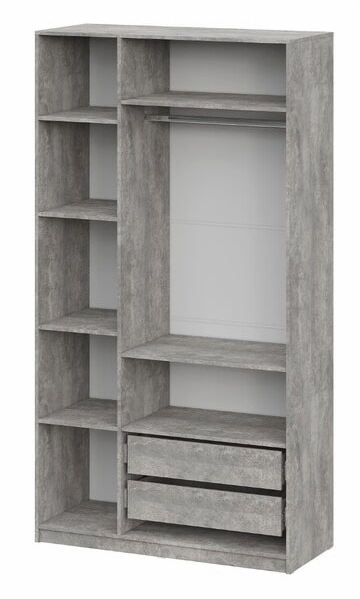 Шкаф 3-створчатый ШК 5 (1200) Цемент светлый/Белый шагрень