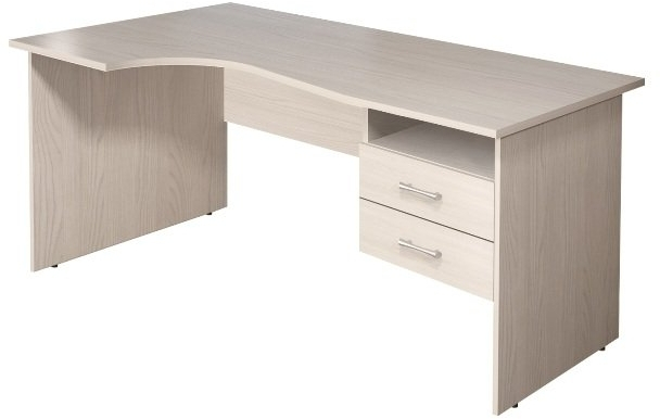 Стол кривол. с тумбой Л КМ78  (СМ7Л+ТМ10)