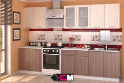 Кухня Дина Шимо светлый | Шимо тёмный (2,4 м) модульная