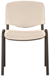 Стул для персонала и посетителей BRABIX "Iso CF-005", черный каркас, кожзам бежевый, 531978