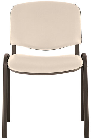 Стул для персонала и посетителей BRABIX "Iso CF-005", черный каркас, кожзам бежевый, 531978