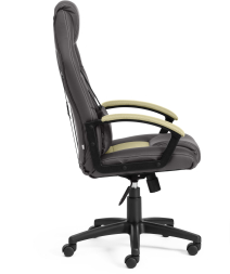 Кресло DRIVER кож/зам/ткань, металлик/фисташковый, 36/25