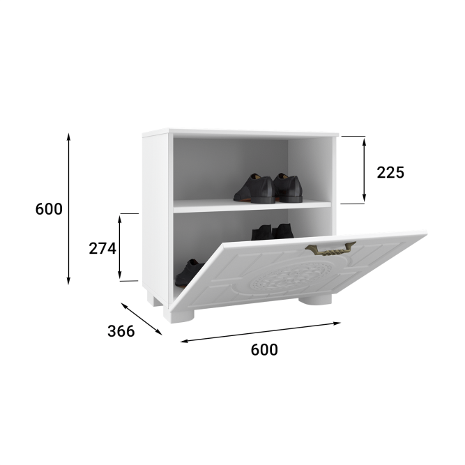 Тумба «Монблан» МБ-32К белое дерево