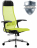Кресло офисное МЕТТА "К-4-Т" хром, прочная сетка, сиденье и спинка регулируемые, светло-зеленое