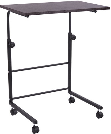 Стол BRABIX "Smart CD-013", 600х420х745-860 мм, ЛОФТ, регулируемый, колеса, металл/ЛДСП ясень, каркас черный, 641883