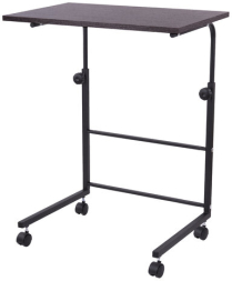Стол BRABIX "Smart CD-013", 600х420х745-860 мм, ЛОФТ, регулируемый, колеса, металл/ЛДСП ясень, каркас черный, 641883