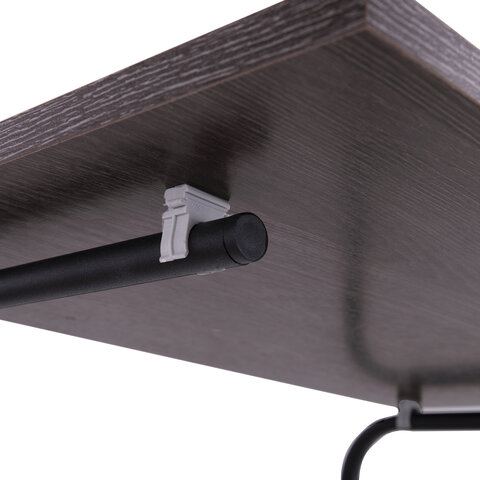 Стол BRABIX "Smart CD-013", 600х420х745-860 мм, ЛОФТ, регулируемый, колеса, металл/ЛДСП ясень, каркас черный, 641883