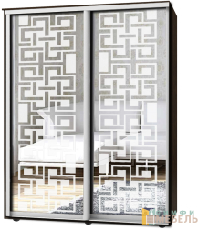 Шкаф-купе 2х дв Стандарт Пескоструй № 82+82