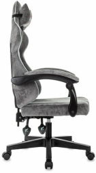 Кресло компьютерное BRABIX "Shooter GM-123", 2 подушки, ткань, серое, 533192