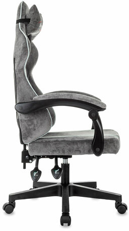 Кресло компьютерное BRABIX "Shooter GM-123", 2 подушки, ткань, серое, 533192