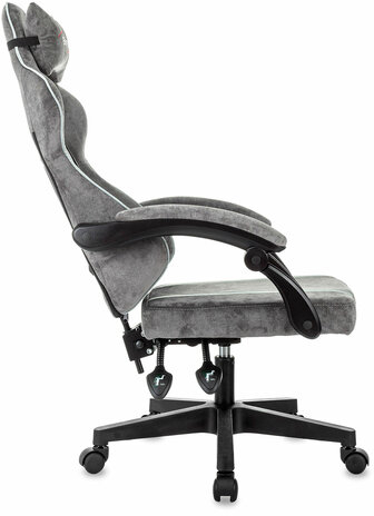 Кресло компьютерное BRABIX "Shooter GM-123", 2 подушки, ткань, серое, 533192