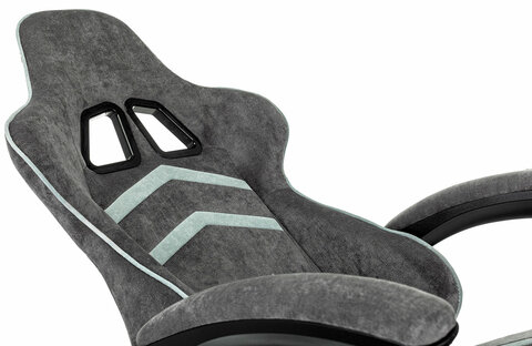 Кресло компьютерное BRABIX "Shooter GM-123", 2 подушки, ткань, серое, 533192