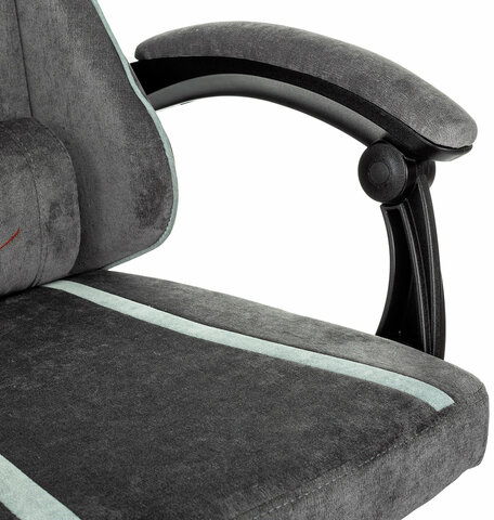 Кресло компьютерное BRABIX "Shooter GM-123", 2 подушки, ткань, серое, 533192