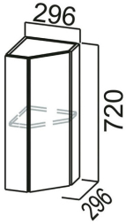 Шкаф навесной Ш300тз (торцевой закрытый) Грейвуд