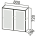 Шкаф навесной со стеклом Ш800с Прованс (720 мм)